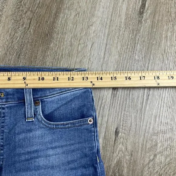 J. Crew Mercantile High Rise Straight Button Fly Jeans Women's 25 Destroyed Hem - Picture 7 of 10